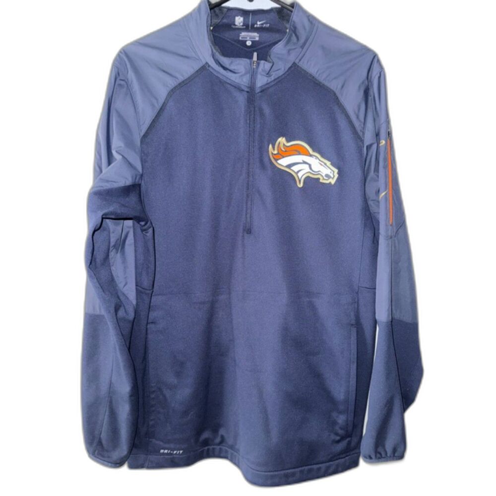 Denver Broncos Men's S - NFL On Field Nike Dri-Fit 1/4 Zip Light-Weight Jacket